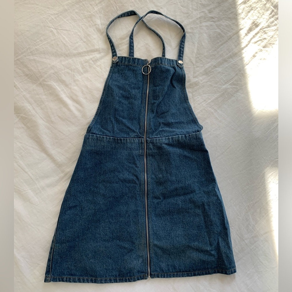 Denim overall dress